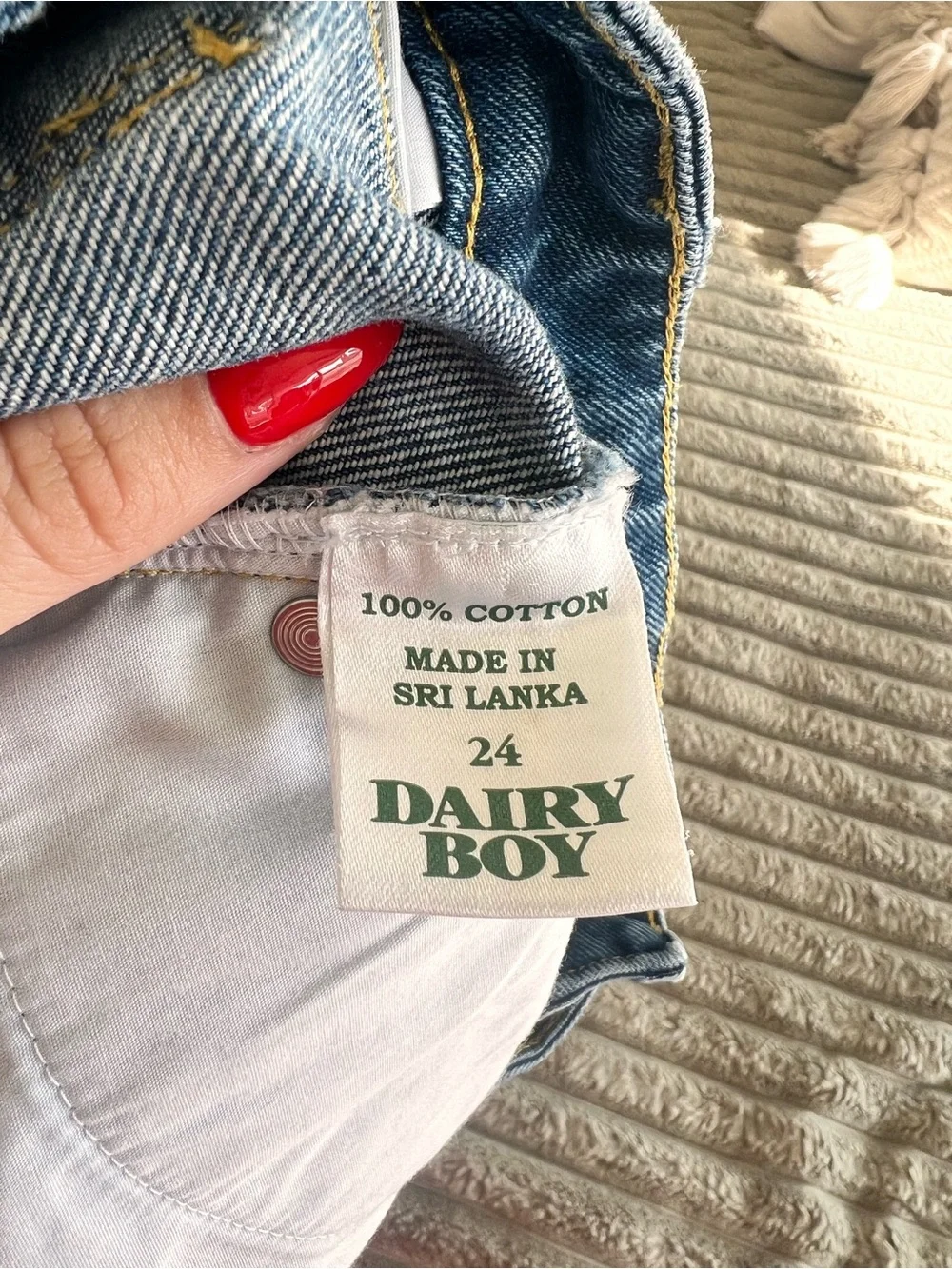 Dairy Boy Bambi Micro Mini Skirt Dark Wash Size 24 - Picture 10 of 12